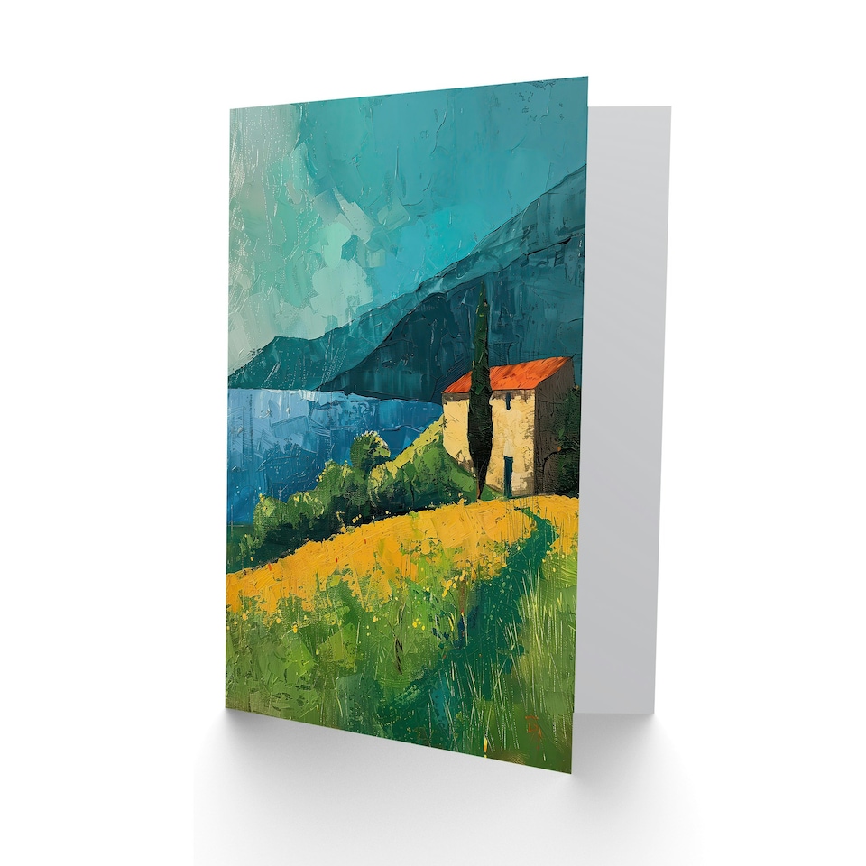 image 1 of Farmhouse Lake District Oil Calm Birthday Him Her Card