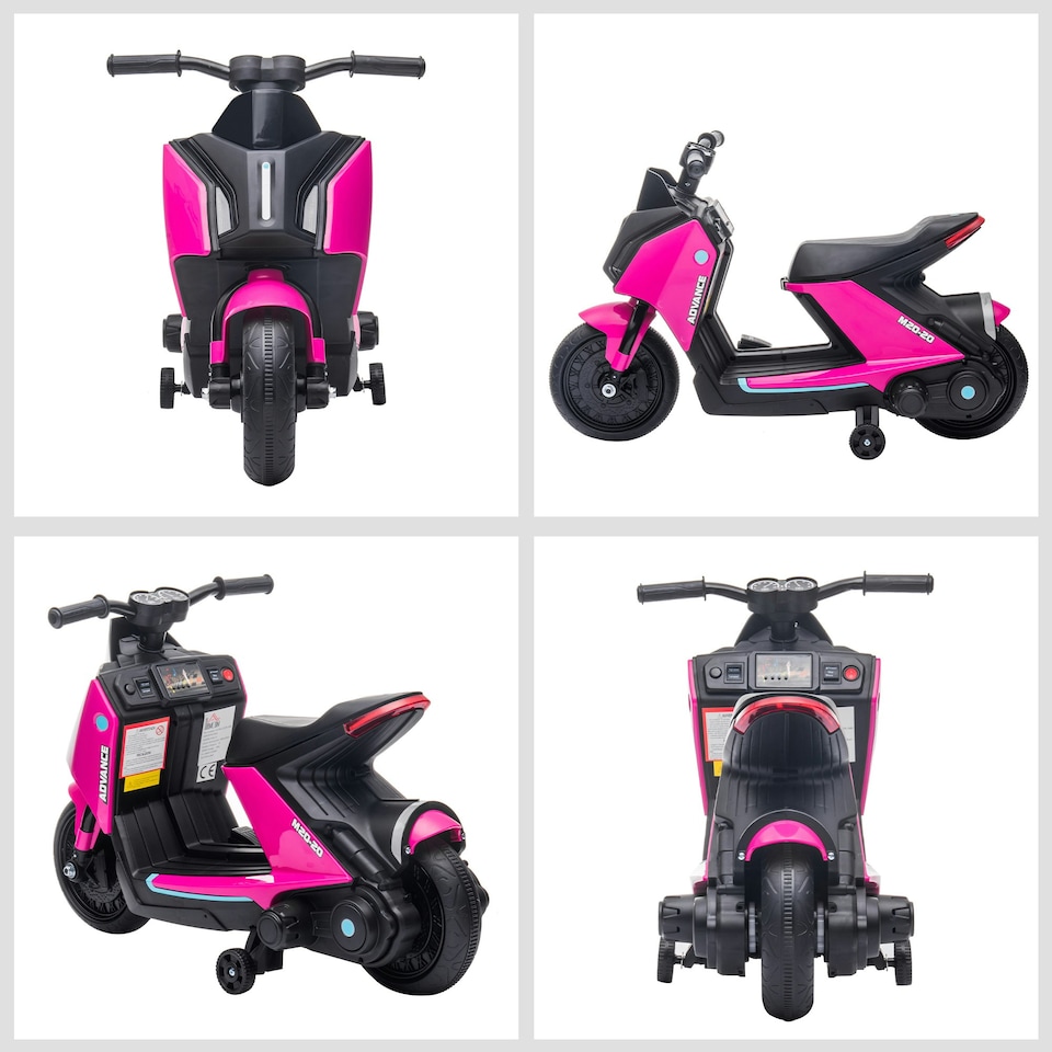 image 1 of HOMCOM 6V Kids Electric Pedal Motorcycle Ride-On Toy Battery Powered Motorbike