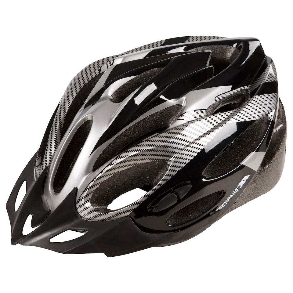 image 1 of Trespass Adults Unisex Crankster Cycling Helmet | Black | Black X | One Size | 1