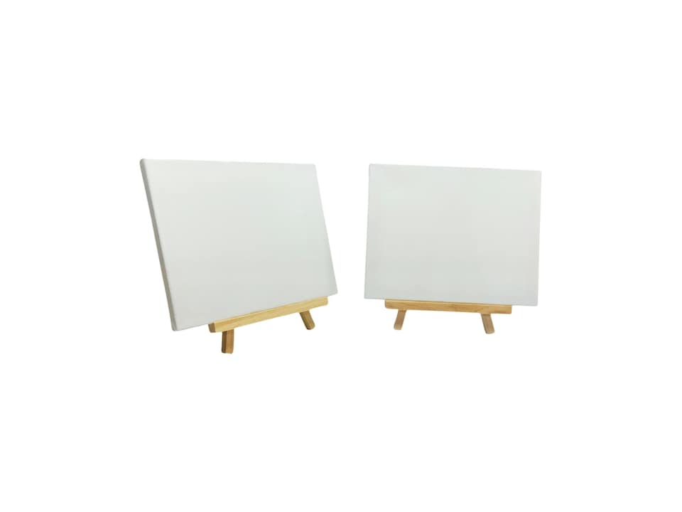 image 1 of Pack of 48 20x25cm Canvas Easel Set | White