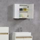image 8 of kleankin Bathroom Mirror Cabinet Wall Mounted Cupboard w/ Adjustable Shelf