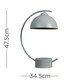 image 3 of ValueLights Lua Painted Grey Table Lamp and E14 Golfball LED 4W Warm White 3000K Bulb