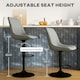image 4 of HOMCOM Set of 2 Bar Stools, Adjustable Swivel Breakfast Barstools, Grey 
