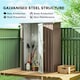 image 10 of Outsunny Outdoor Storage Shed Steel Garden Shed w/ Lockable Door Brown