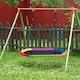 image 5 of COSTWAY Oval Swing 60 inch Tree Swing with Adjustable Heights Multicolor