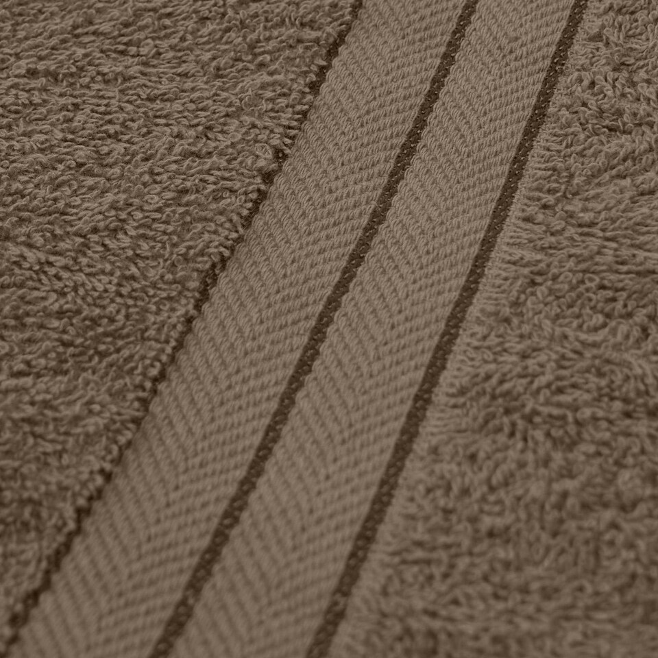 image 1 of OHS 2 x Soft Luxury 100% Cotton 500GSM Bathroom Hand Towels, 50x80cm - Mocha