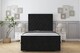 image 1 of Sloomy Watson Black Plush Bed Frame With Mattress With 50" Upholstered Headboard 4'6 Double