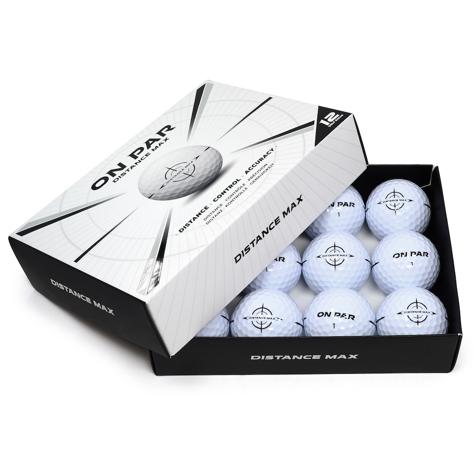 image 1 of On Par Distance Max Golf Balls - 12 Pack | White