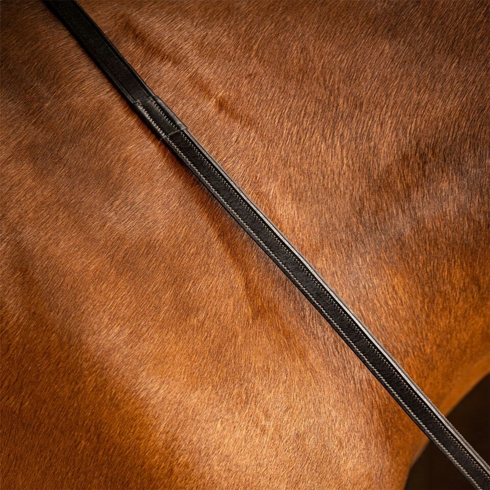 image 1 of LeMieux Rubber Half lined Reins Brown | Pony
