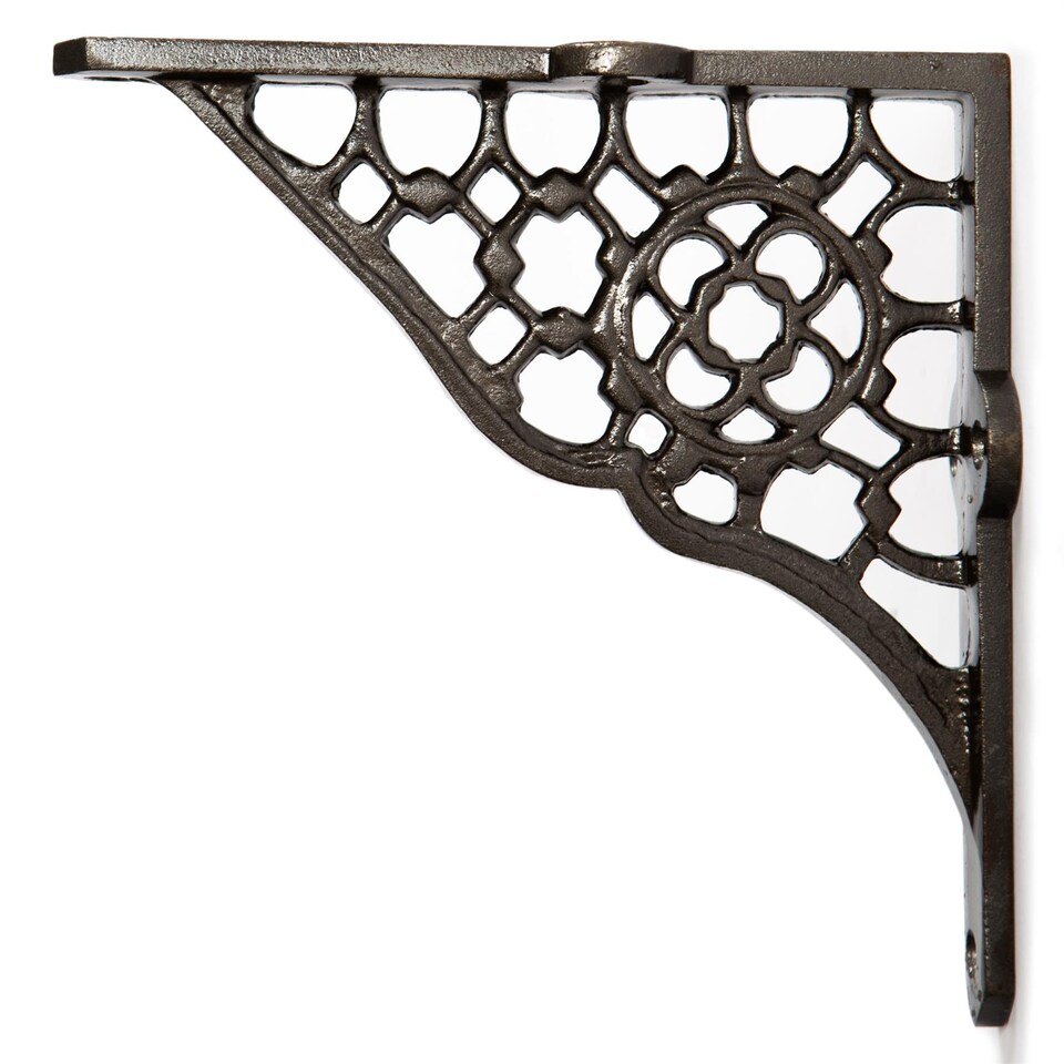 image 1 of Hammer & Tongs Honeycomb Iron Shelf Bracket - D155mm - Raw
