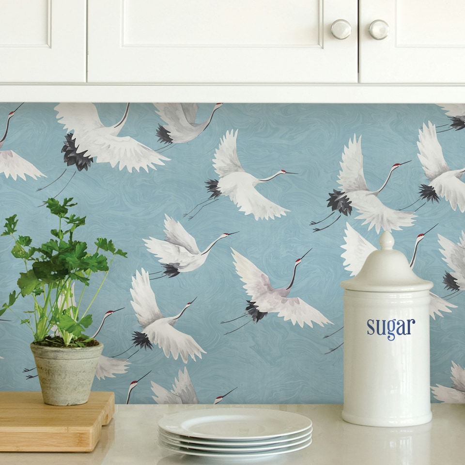 image 1 of NuWallpaper NU2680 Halcyon Peel & Stick Wallpaper, Blue Multi