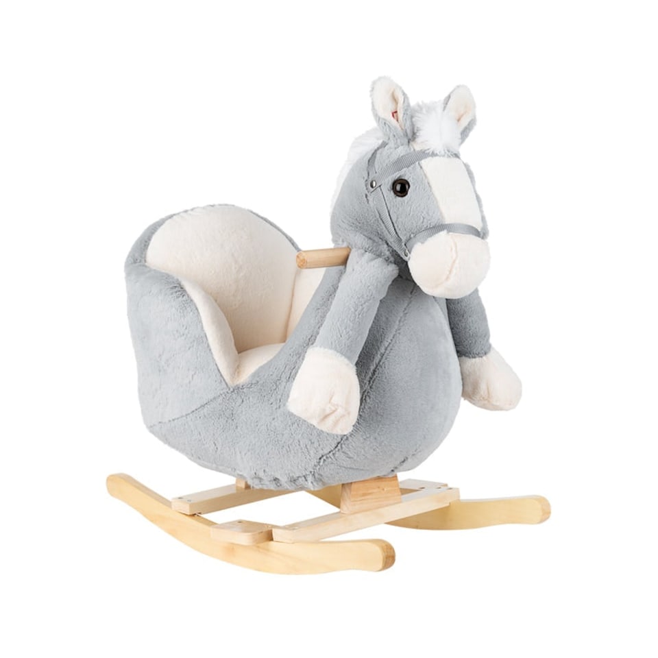 image 1 of Kikka Boo Rocking Toy With Seat and Sound Grey Horse