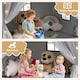 image 8 of COSTWAY Kids Play Tent 3-4 Kids Large Play Tent House Grey Grey