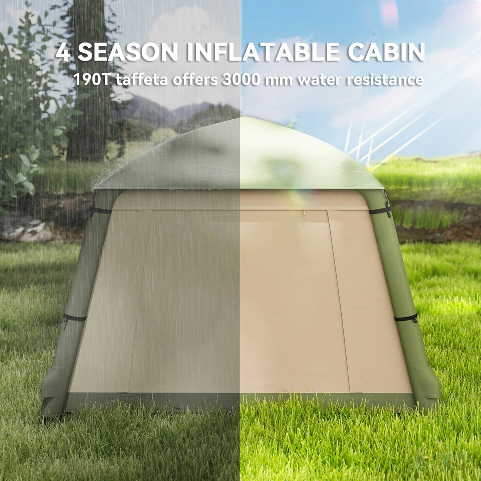 image 1 of Outsunny Inflatable Camping Tent, Easy Setup 2 Man Tent 