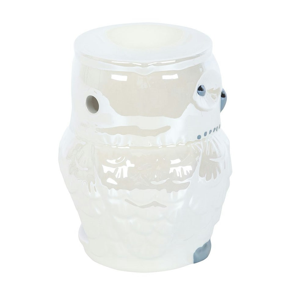 image 1 of Something Different Iridescent Owl Oil Burner - White - One Size