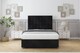 image 2 of Sloomy Alabama Black Naples Divan Bed Base 2 Drawers Same Side With 54 Inch Floor Standing Headboard | Black | Black | Small Double | 1