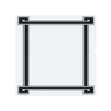Greek Frame Splash Back | White