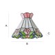 image 7 of ValueLights Evelyn Tiffany Rose Glass Ceiling Pendant Lamp Shade Multi