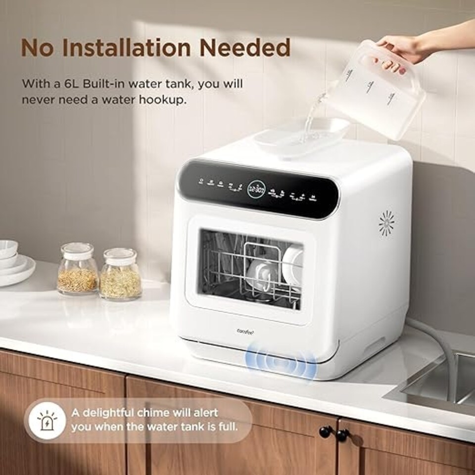 image 1 of Comfee Mini Plus Dishwasher with Built-in 6L Water Tank Hygiene Wash