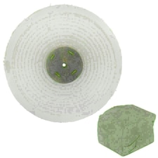 White Close Stitched Polishing Buffing Mop 8" x 0.5" 1 Row With Compound 250g