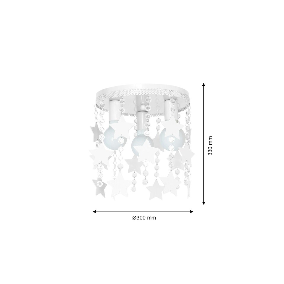 image 1 of Milagro Ceiling Lamp Star 3XE27 White