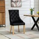 image 2 of Ravenna Velvet Dining Chairs - Set of 2 - Black