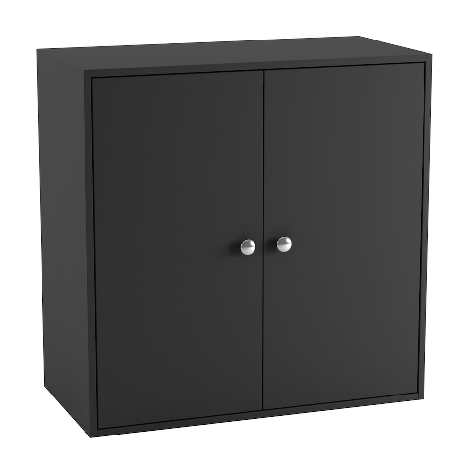 image 1 of Black 2-Tier 2-Door Wooden Cabinet | Black | 0 x 0 x 0 | 1