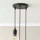 image 1 of ValueLights Kira Glass Cloche Dome 3 Drop Cluster Matte Black Ceiling Pendant Light Black