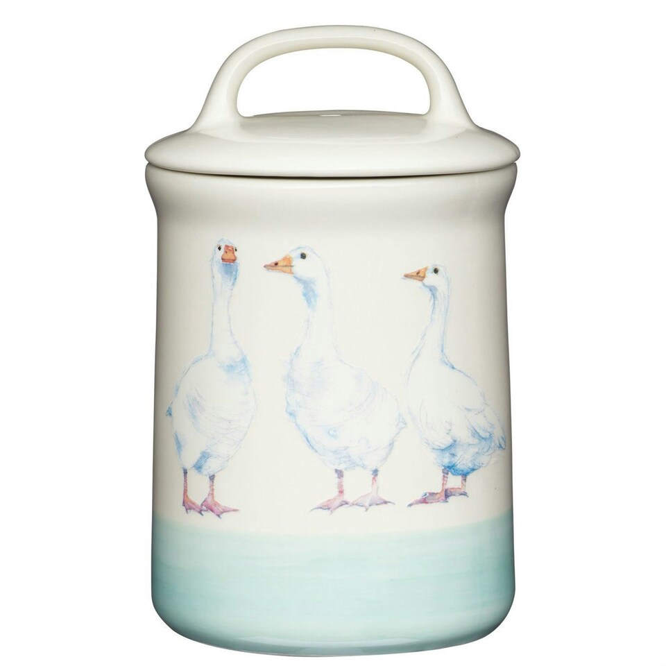image 1 of Apple Farm Sugar Canister Geese Stoneware 700ml