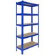 image 2 of Monster Racking T-Rax Heavy Duty Shelving Units, Blue, 75cm W, 30cm D, Set of 6 Blue
