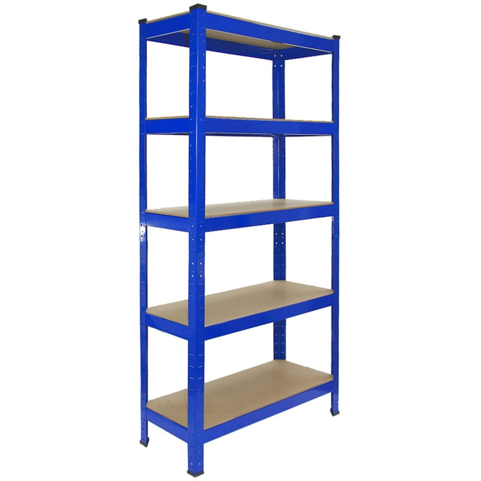 image 1 of Monster Racking T-Rax Heavy Duty Shelving Units, Blue, 75cm W, 30cm D, Set of 6 Blue