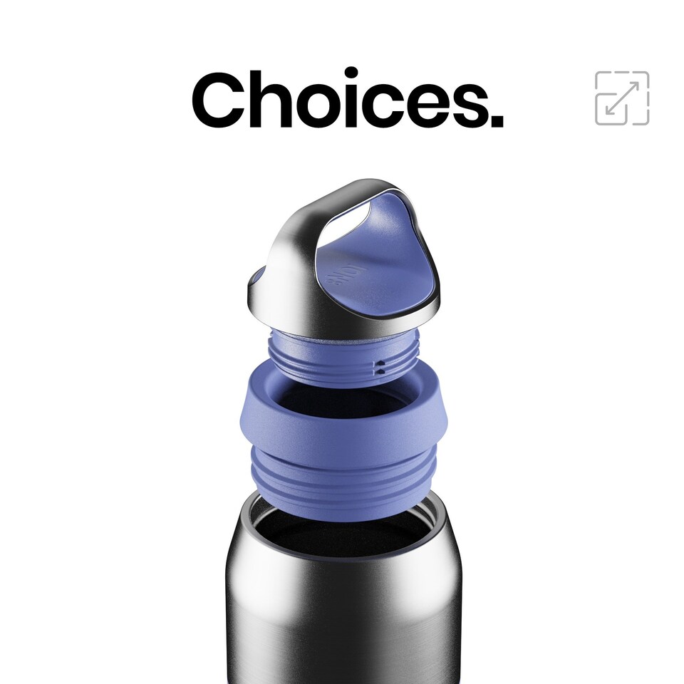 image 1 of ION8 ROAM Insulated Steel Water Bottle, Rubberised, 835ml / 28oz