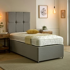 Cooltouch Hybrid Shorty Mattress - 18cm Deep, Memory Foam & Coil Spring Support White | King