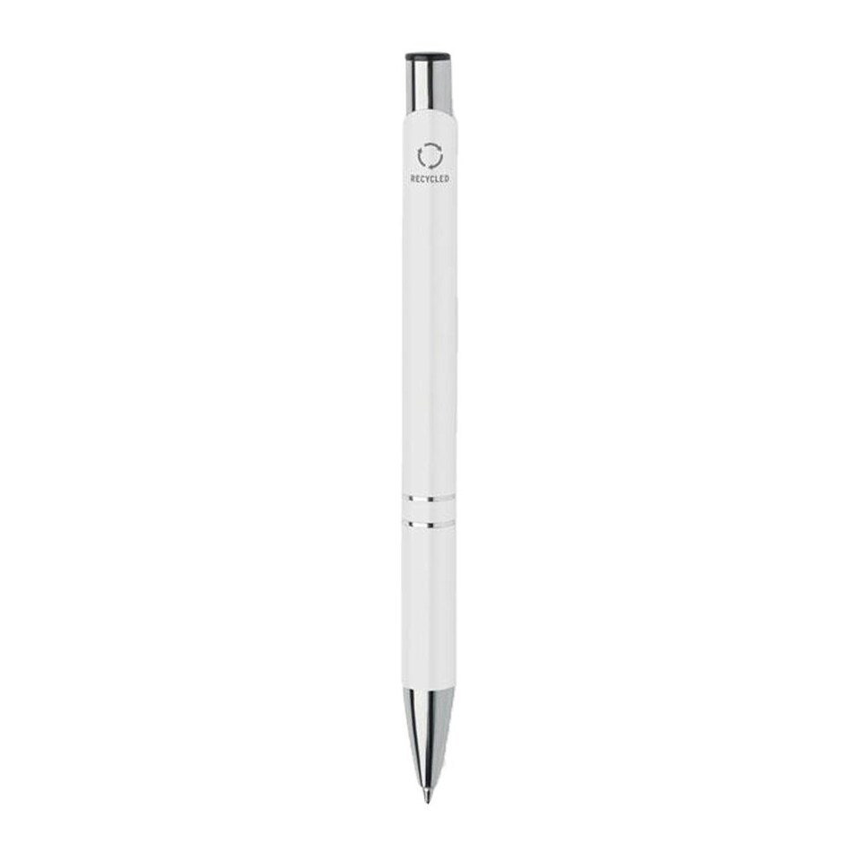 image 1 of MidOcean Bern Ra Recycled Aluminium Ballpoint Pen - White - 13.7cm x 1cm