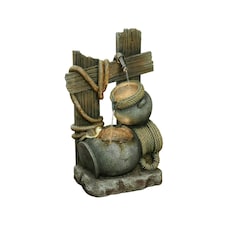 Primrose Constancia Cascading Bowls Hose Water Feature With Lights 65cm