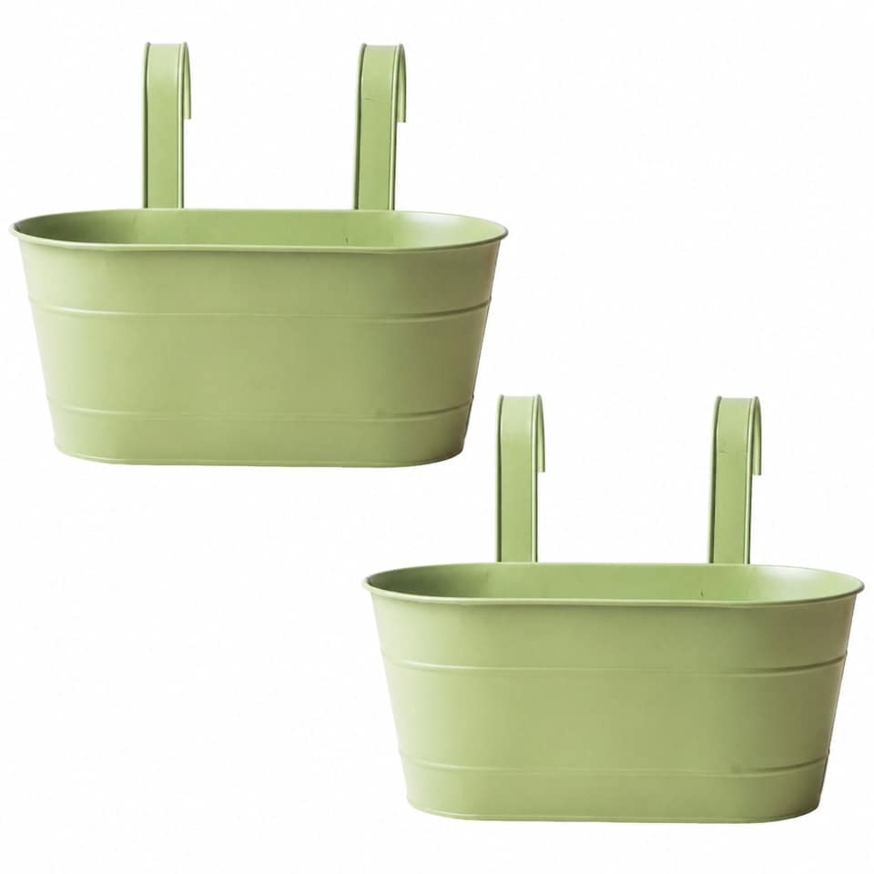 FabFinds Over Fence Planter Spring Green 26.5cm 2 Pack