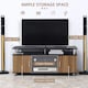 image 4 of HOMCOM TV Cabinet Unit for TVs up to 50'' with Storage Shelf and Cupboards, Living Room Entertainment Center Media Console, Black and Walnut