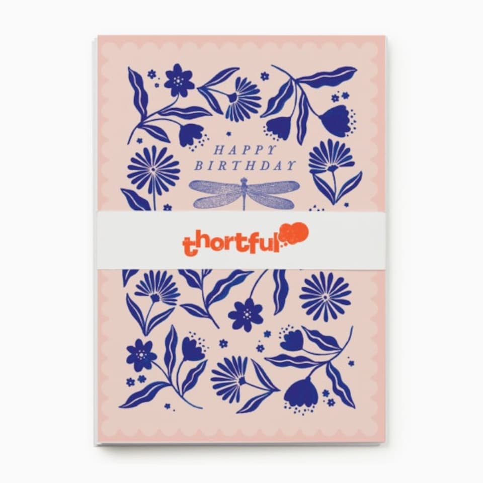 image 1 of Floral Birthday Card Double Pack – Box of 16 (4 Designs)