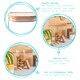 image 2 of Argon Tableware Square Glass Storage Jars with Wooden Lids - 1.5 Litre - Pack of 6