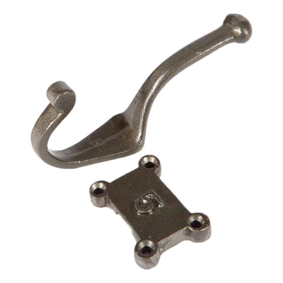 image 1 of Hammer & Tongs Number 5 Double Wall Hook - W50mm x H115mm - Raw