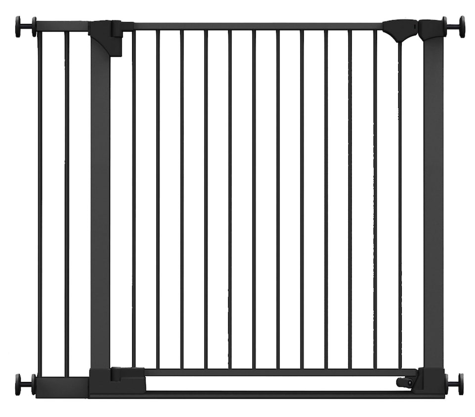 image 1 of Safetots SafeStep Gate, Black, 110cm - 117cm, Extra Low Walkthough, 81cm Extra Wide Doorway, Extra Wide Gate for Stairs, Hallways and Doors, Baby and Toddler, Easy Installation