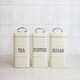 image 2 of KitchenCraft Vintage Tea Coffee Sugar Canister Set Blue
