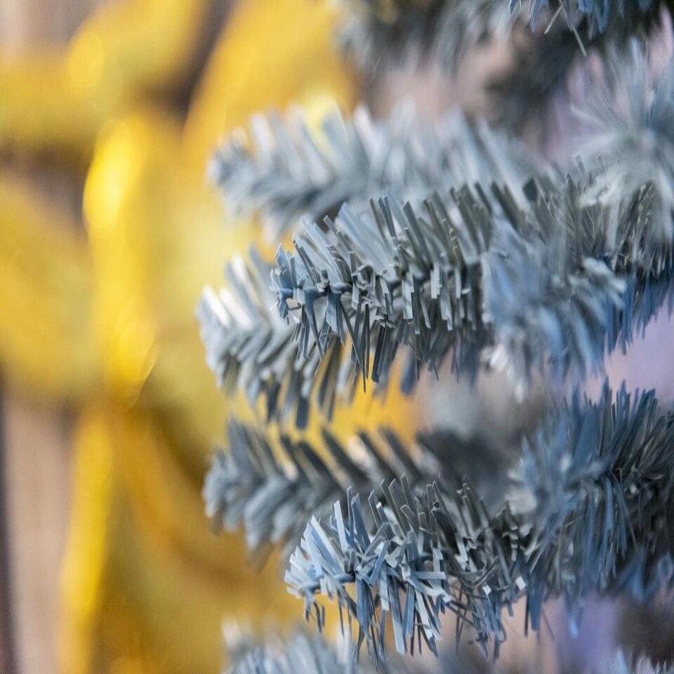 image 1 of 6ft Frosty Green Pencil Tree Green | 6ft