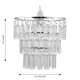 image 5 of First Choice Lighting Set of 2 Three Tier Acrylic Crystal Light Shades Clear | Chrome