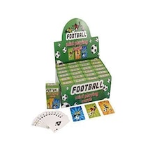 Pack of 24 Card Playing Mini Football 6 x 4cm 3 Assorted