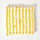 image 3 of Homescapes Cotton Yellow Thick Stripe Floor Cushion - 40 x 40 cm | Yellow | 40 x 40 cm