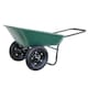 image 2 of Oypla Heavy Duty Plastic Two Wheeled 70L Yard Garden Wheelbarrow Pneumatic Tyre