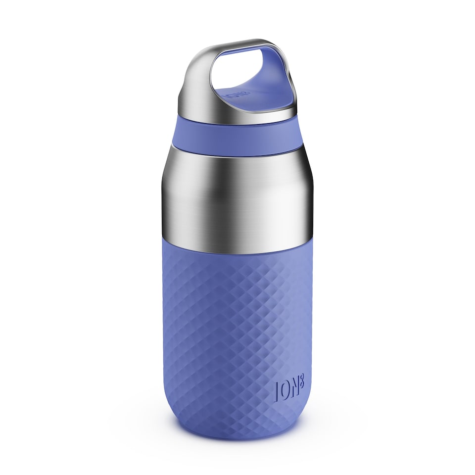 ION8 ROAM Insulated Steel Water Bottle, Rubberised Ceramic, 320ml / 11oz