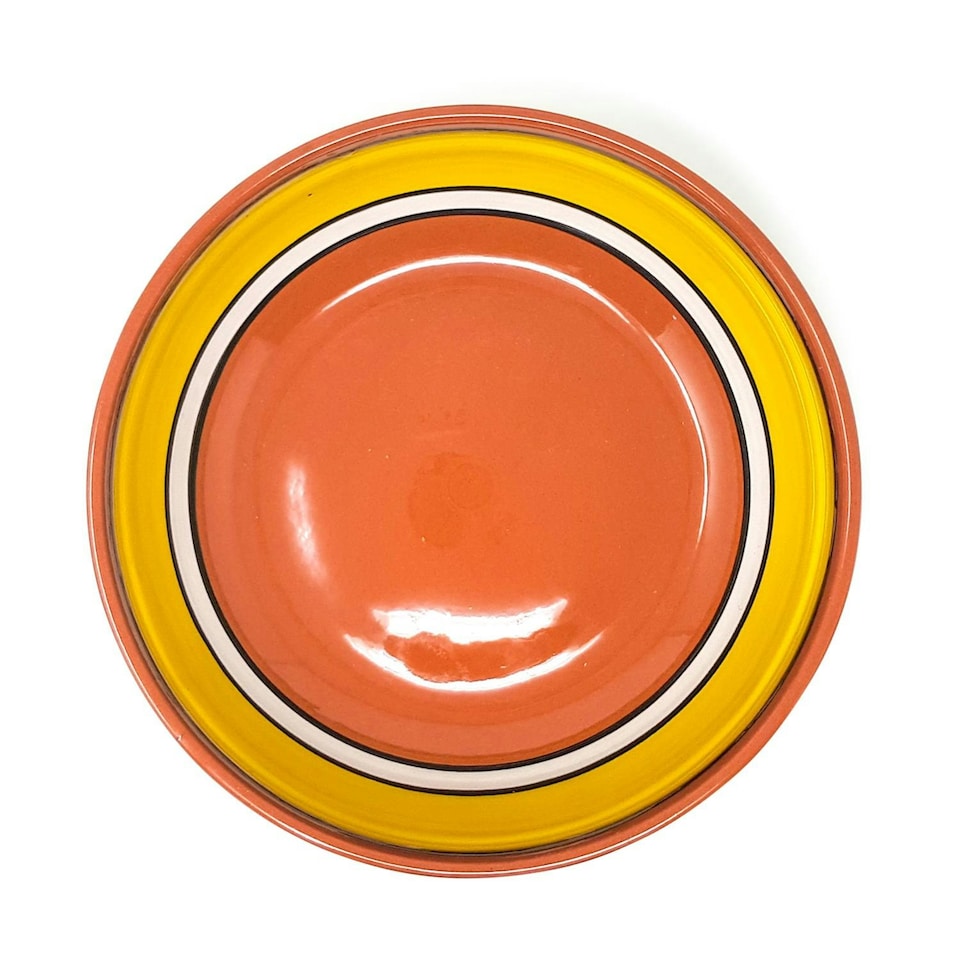 image 1 of Verano Spanish Ceramics Fiesta Deep Salad Bowl - 26cm Yellow | Yellow | 1