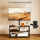 image 3 of HOMCOM TV Stand Cabinet with Swivel Bracket for 32 - 70 Inch TVs Brown